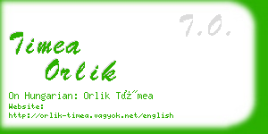 timea orlik business card